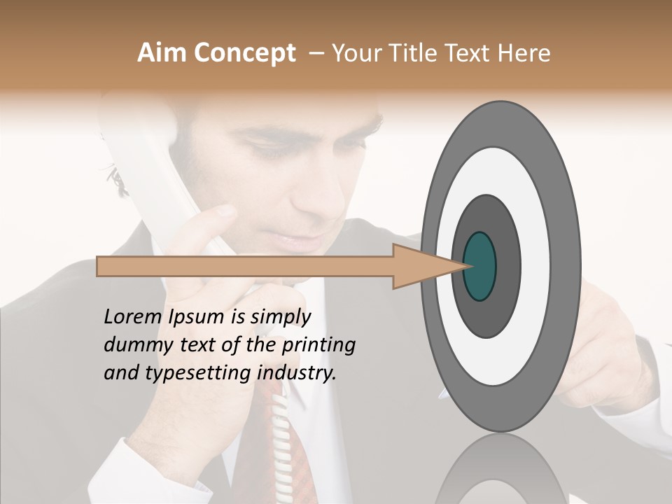 Employee Phone Businessman PowerPoint Template