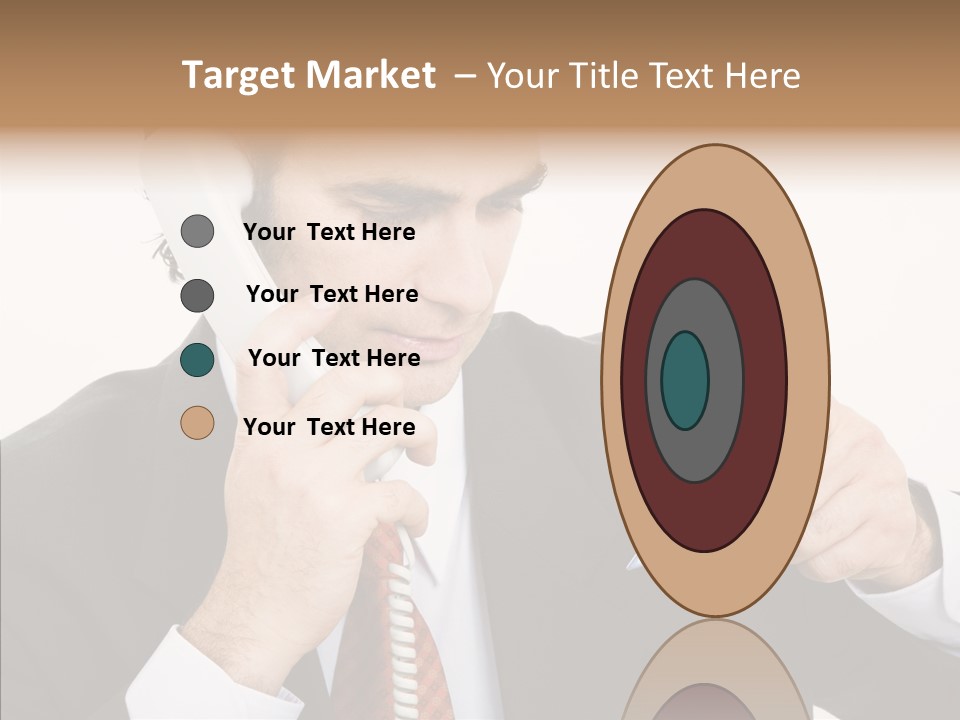 Employee Phone Businessman PowerPoint Template