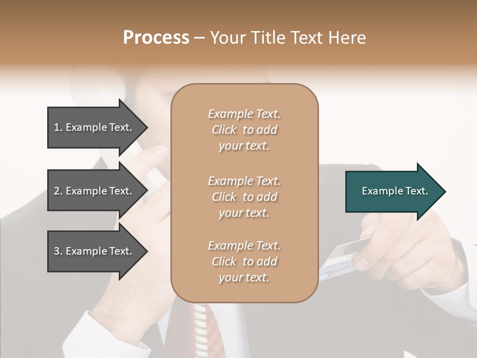 Employee Phone Businessman PowerPoint Template
