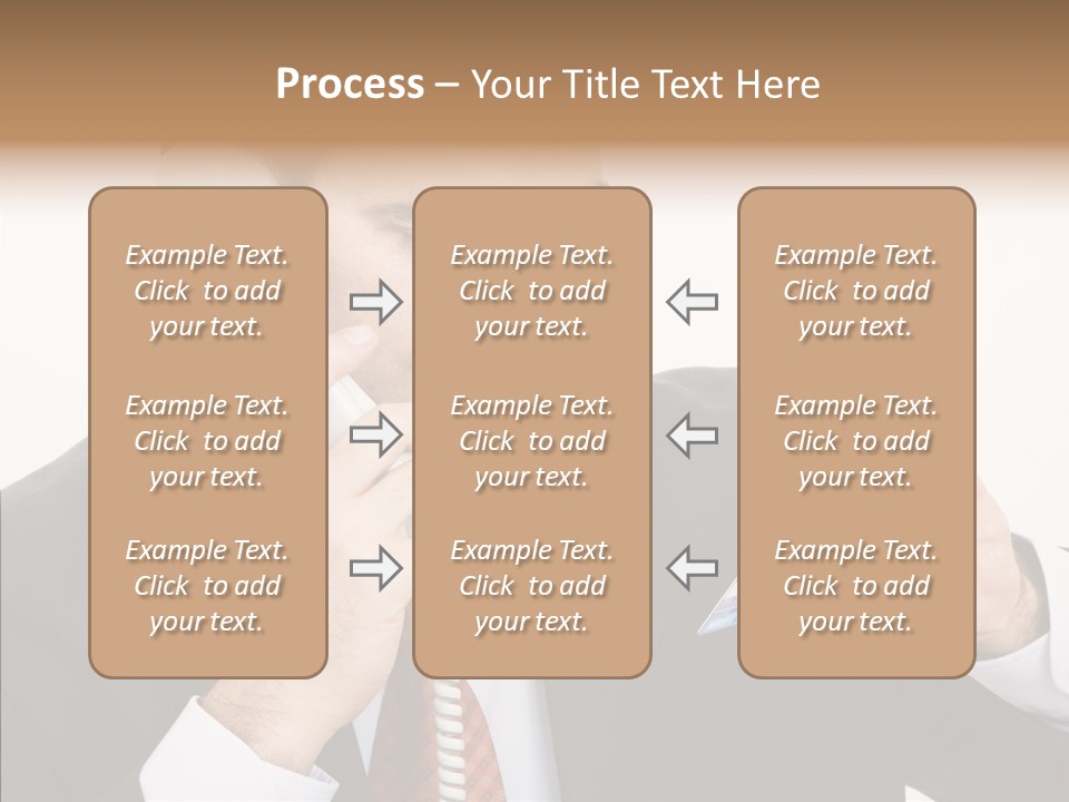 Employee Phone Businessman PowerPoint Template