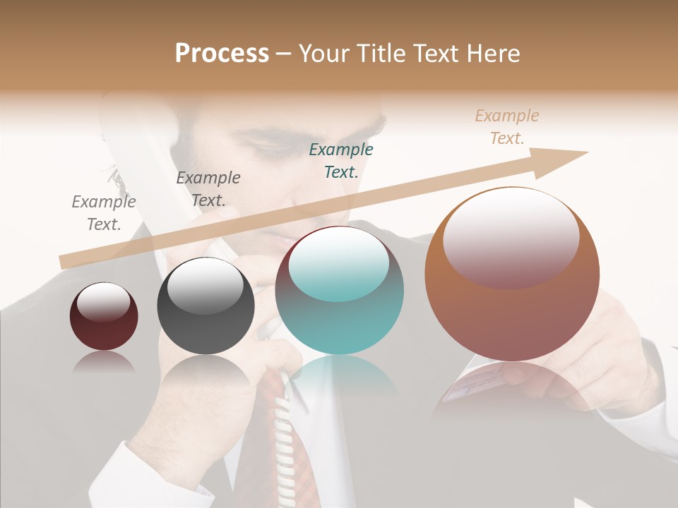 Employee Phone Businessman PowerPoint Template