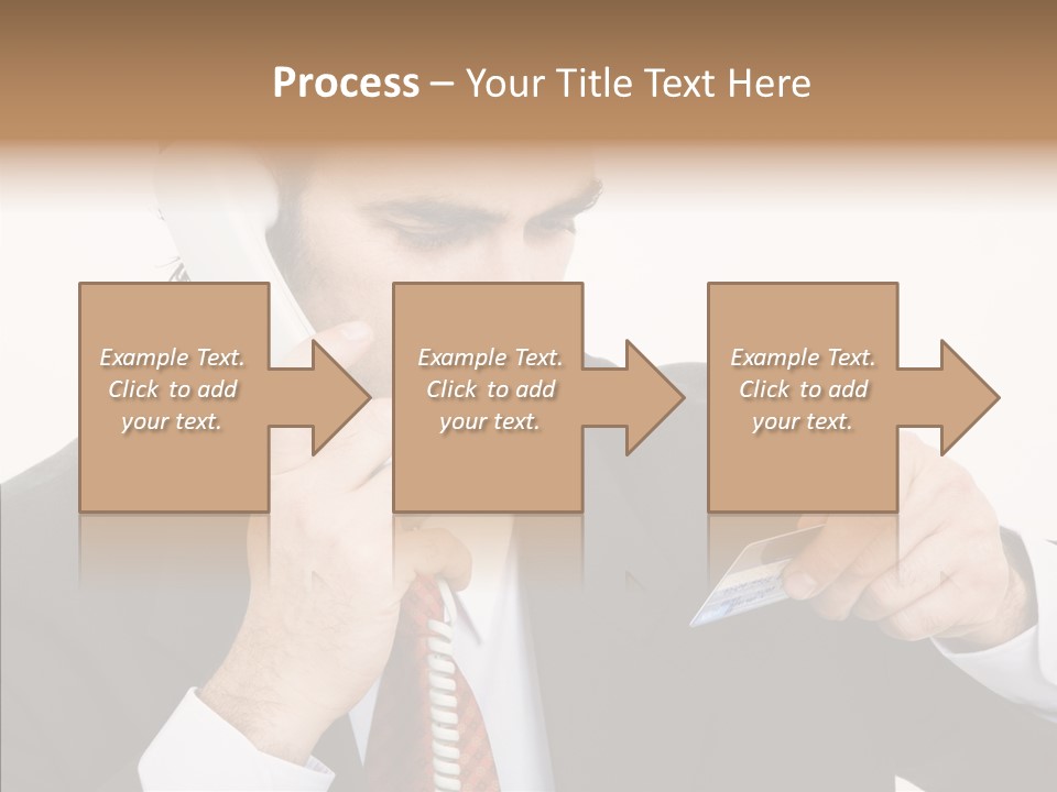 Employee Phone Businessman PowerPoint Template