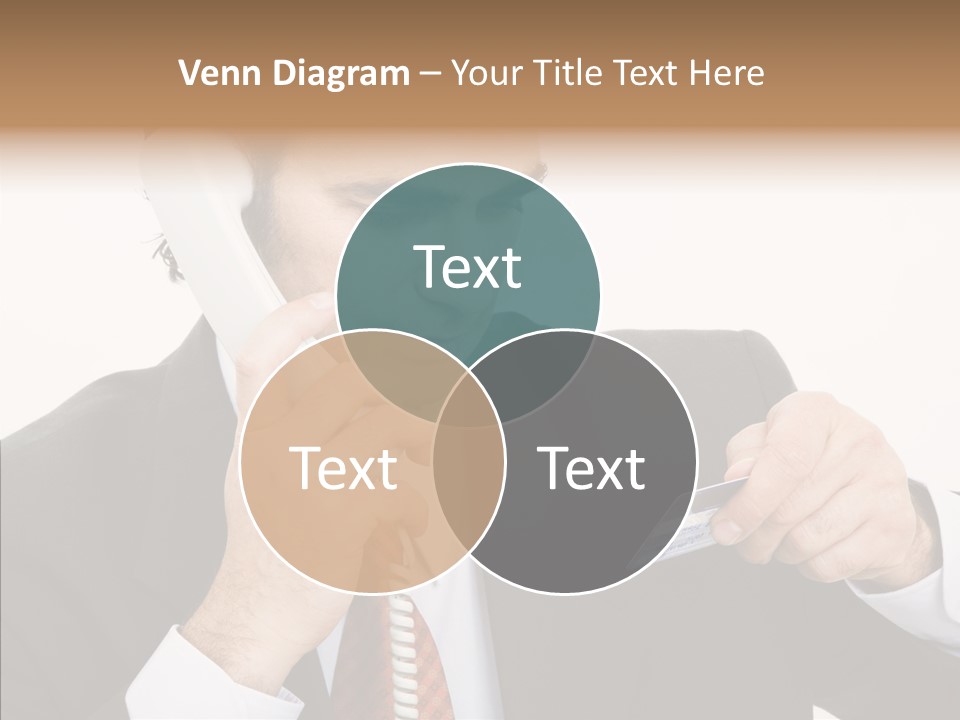 Employee Phone Businessman PowerPoint Template
