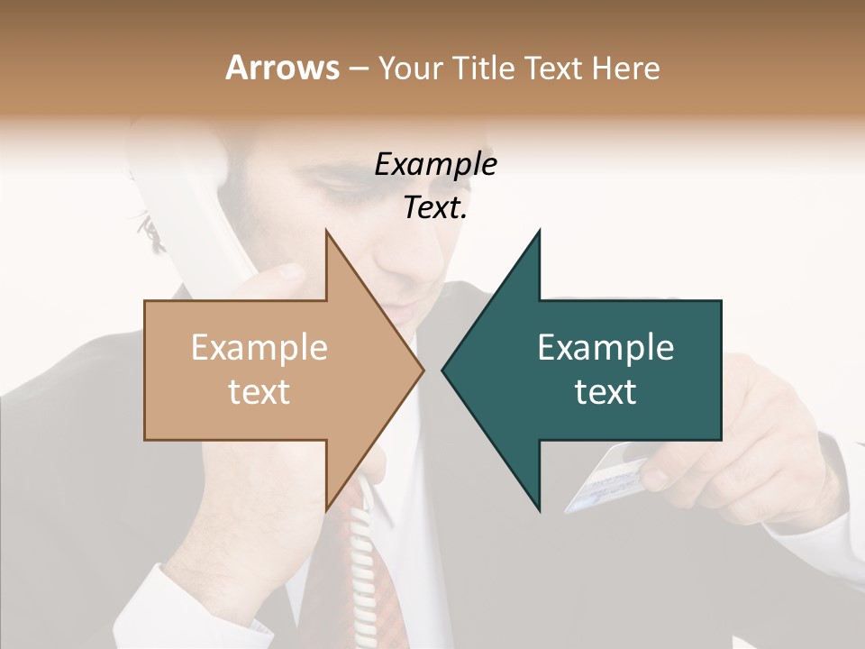 Employee Phone Businessman PowerPoint Template