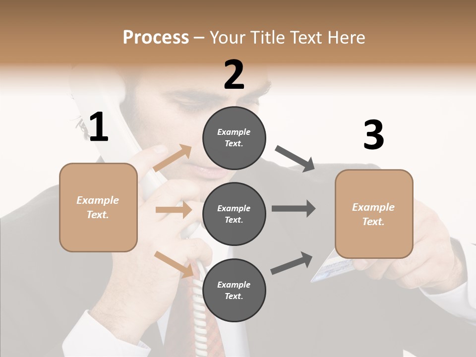 Employee Phone Businessman PowerPoint Template