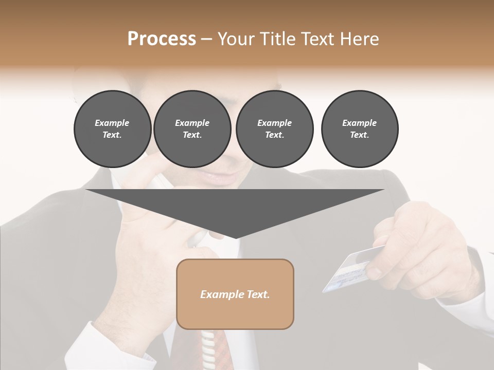 Employee Phone Businessman PowerPoint Template