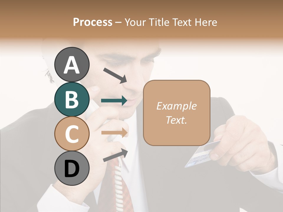 Employee Phone Businessman PowerPoint Template