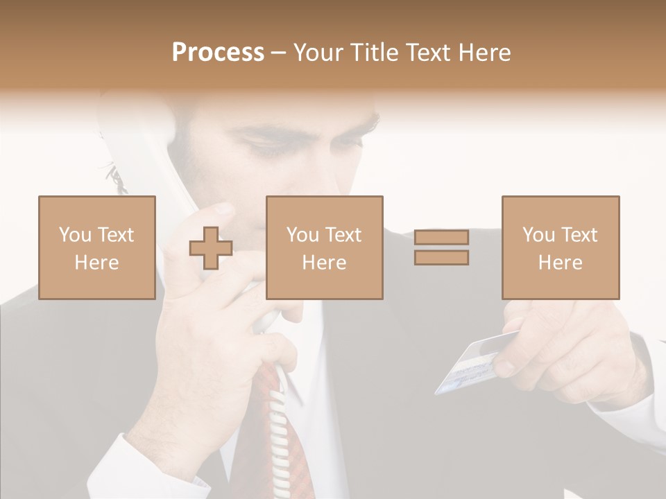 Employee Phone Businessman PowerPoint Template