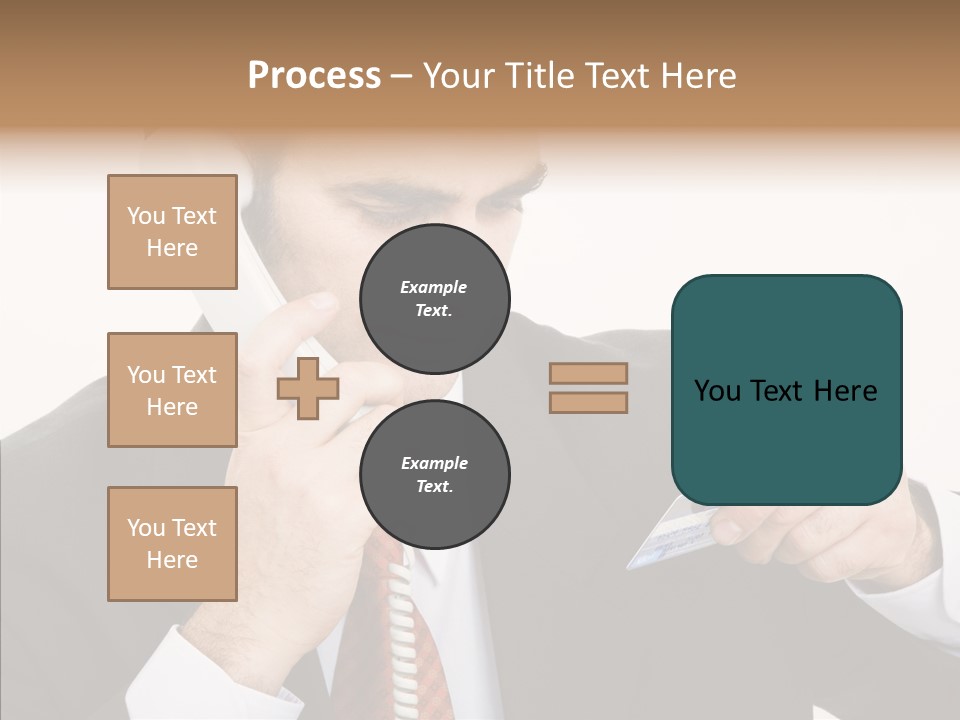 Employee Phone Businessman PowerPoint Template