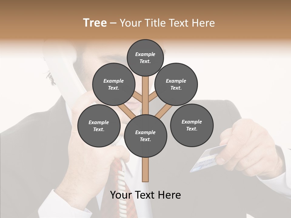 Employee Phone Businessman PowerPoint Template