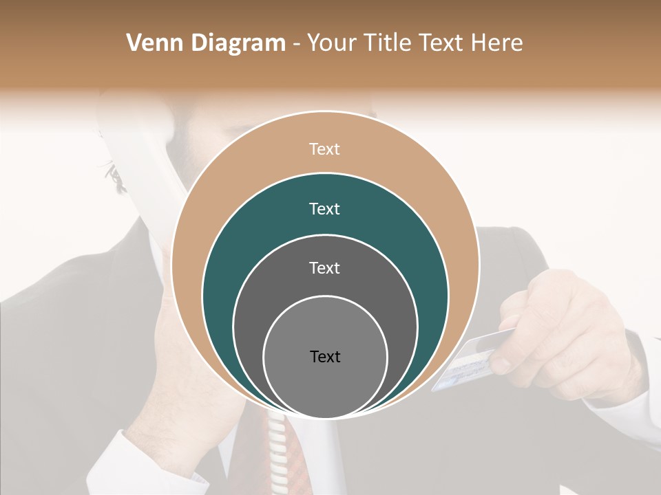 Employee Phone Businessman PowerPoint Template