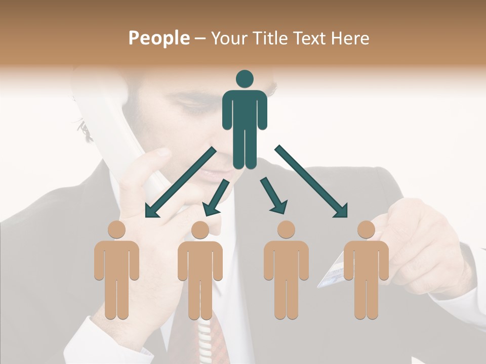 Employee Phone Businessman PowerPoint Template
