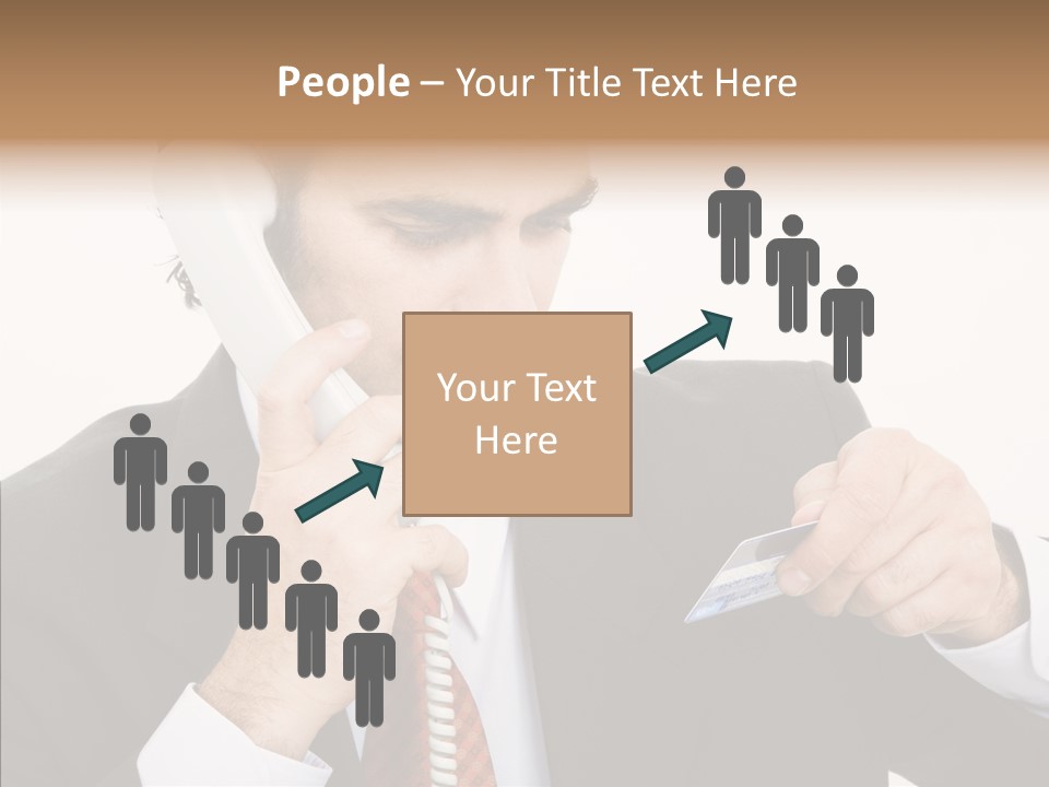 Employee Phone Businessman PowerPoint Template