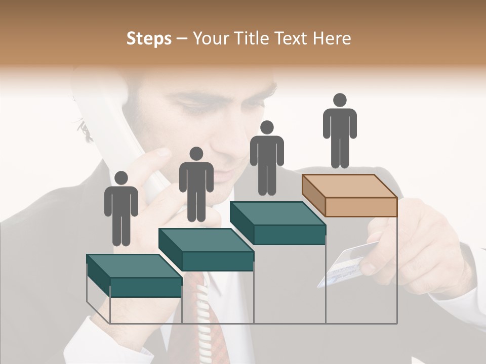 Employee Phone Businessman PowerPoint Template