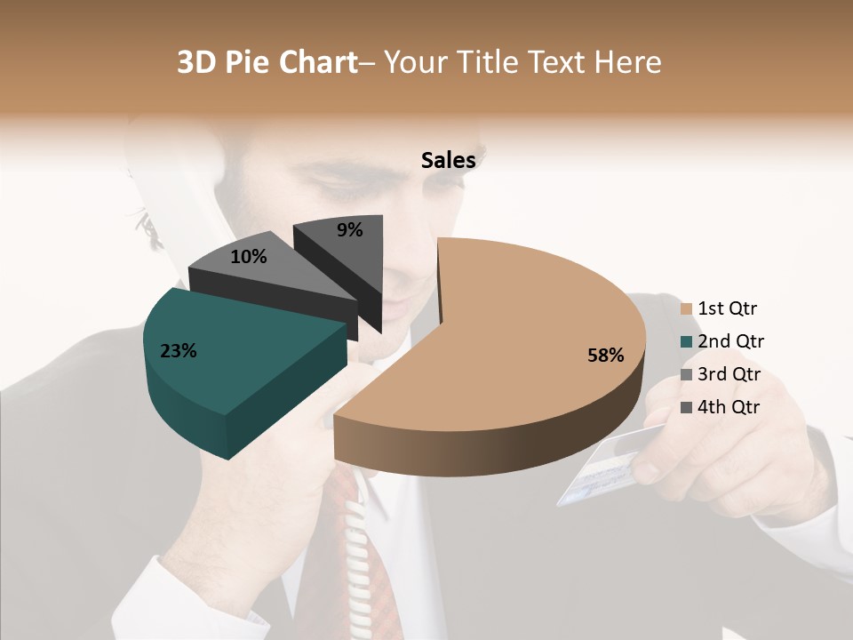 Employee Phone Businessman PowerPoint Template