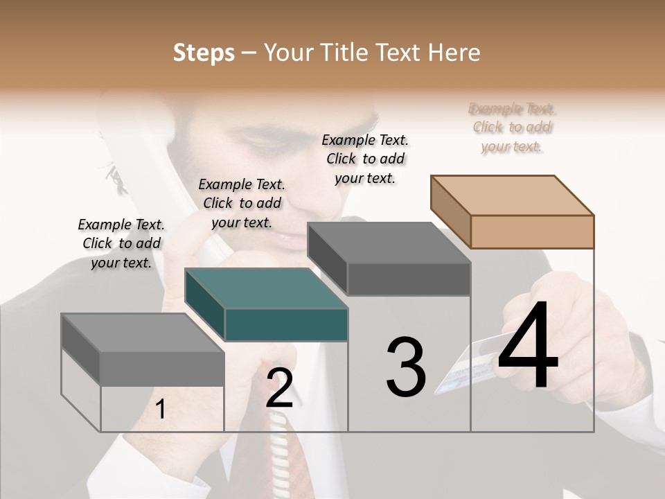 Employee Phone Businessman PowerPoint Template