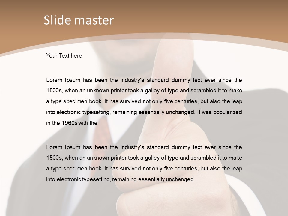 Man Ambitious One PowerPoint Template