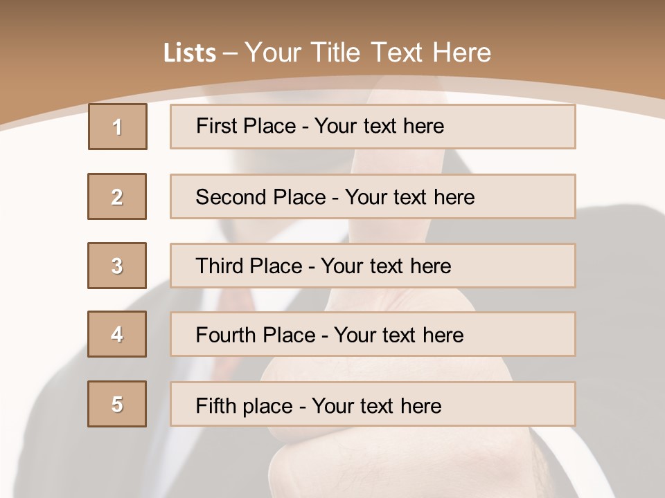 Man Ambitious One PowerPoint Template