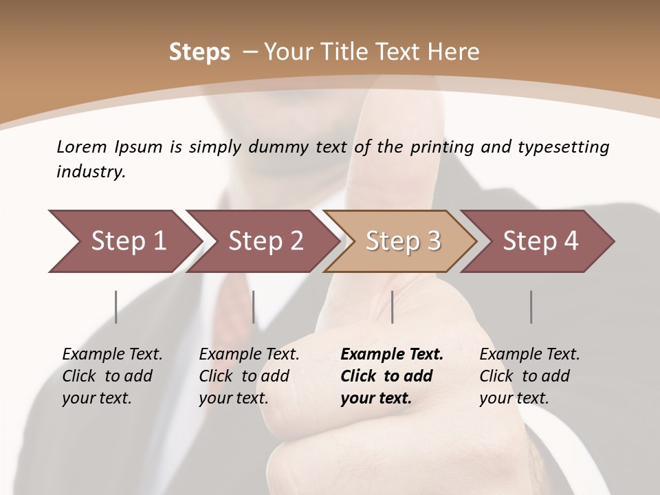 Man Ambitious One PowerPoint Template