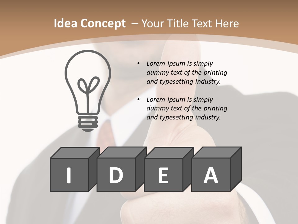 Man Ambitious One PowerPoint Template