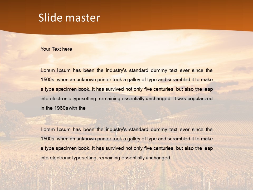 Farm Horizon Golden PowerPoint Template