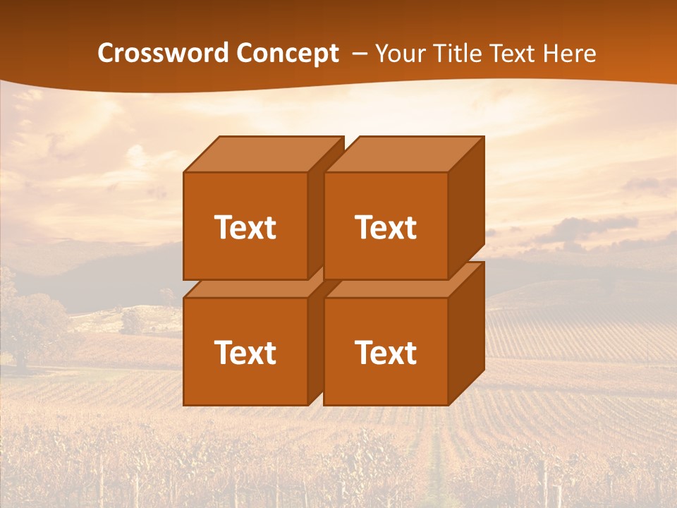 Farm Horizon Golden PowerPoint Template