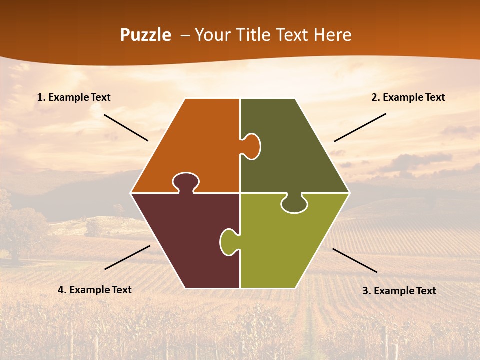 Farm Horizon Golden PowerPoint Template