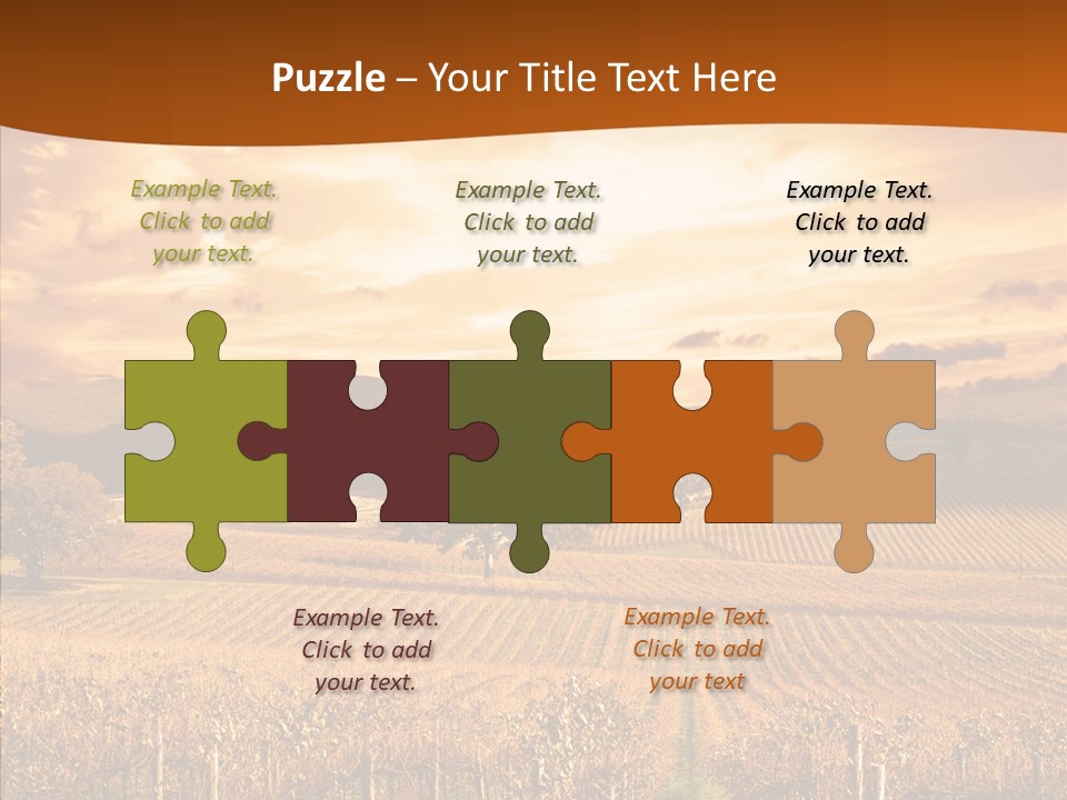 Farm Horizon Golden PowerPoint Template