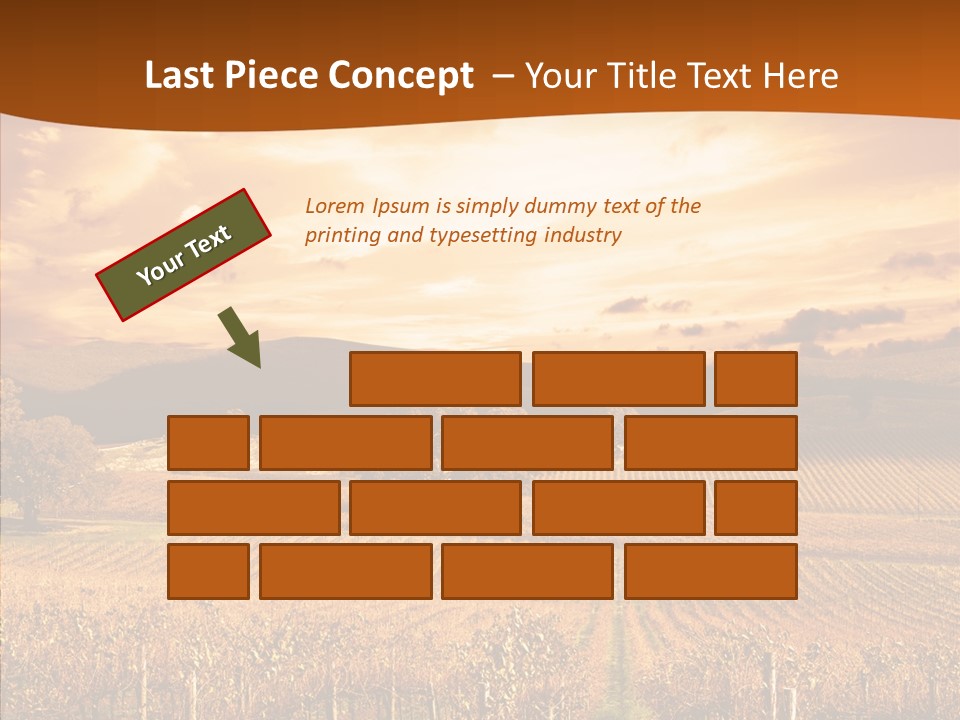 Farm Horizon Golden PowerPoint Template