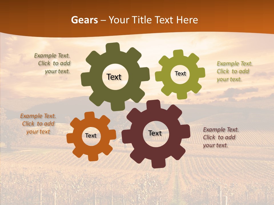 Farm Horizon Golden PowerPoint Template