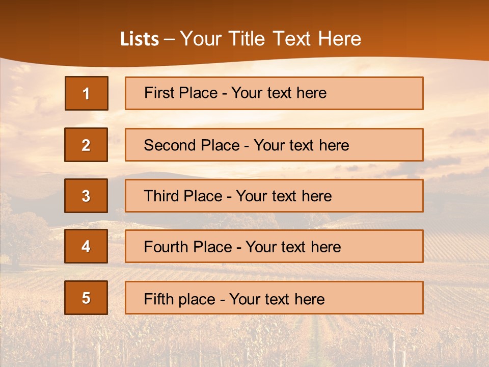 Farm Horizon Golden PowerPoint Template