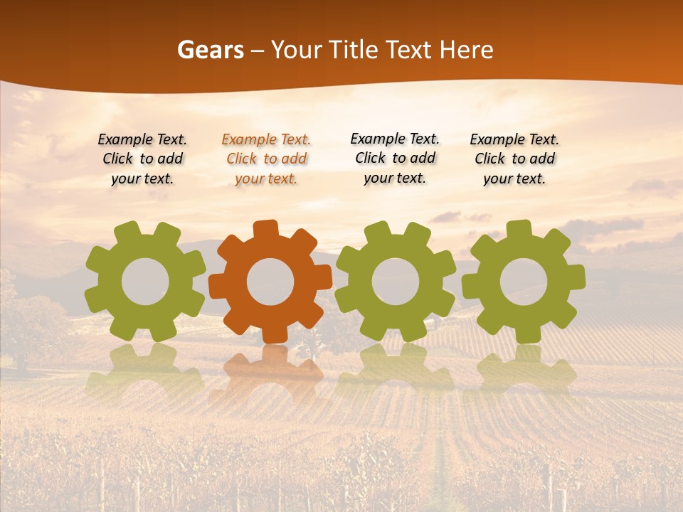 Farm Horizon Golden PowerPoint Template