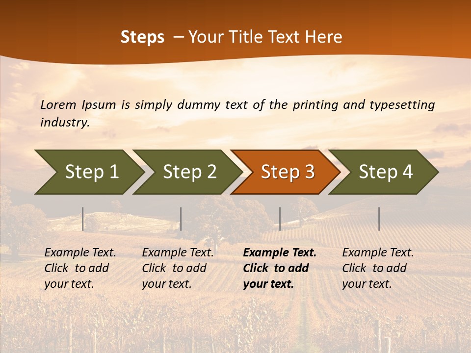 Farm Horizon Golden PowerPoint Template