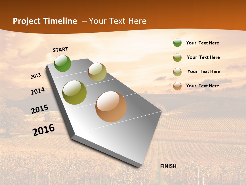 Farm Horizon Golden PowerPoint Template