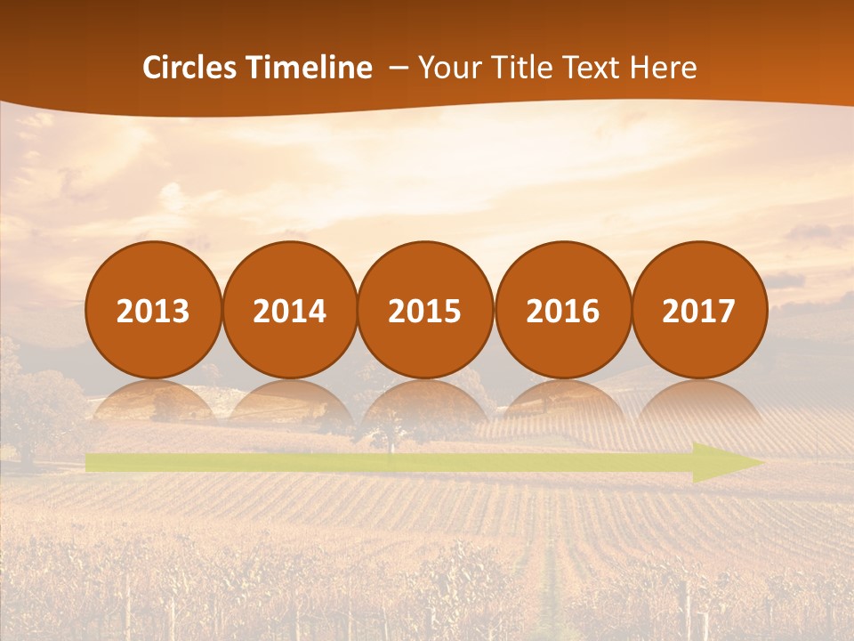 Farm Horizon Golden PowerPoint Template