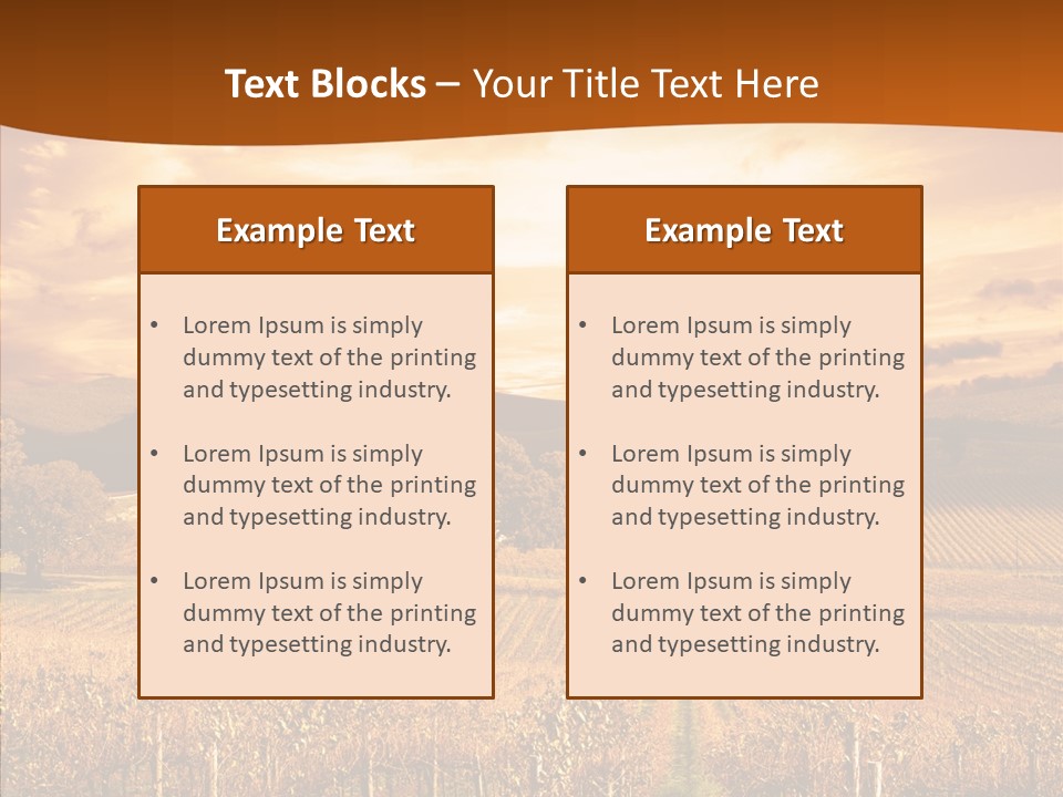Farm Horizon Golden PowerPoint Template