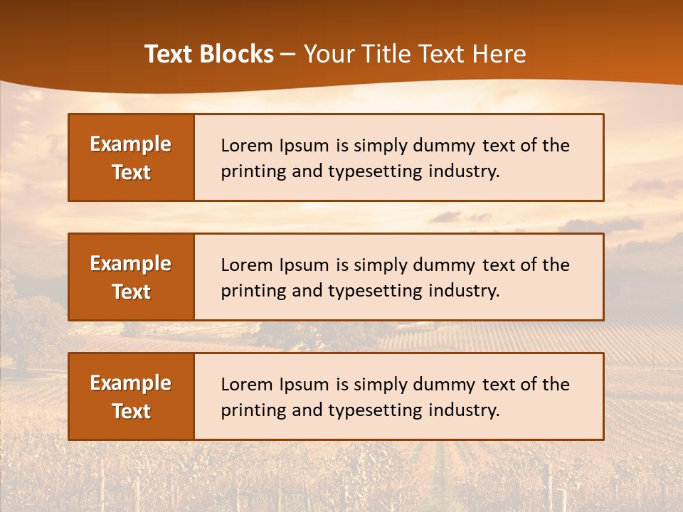 Farm Horizon Golden PowerPoint Template