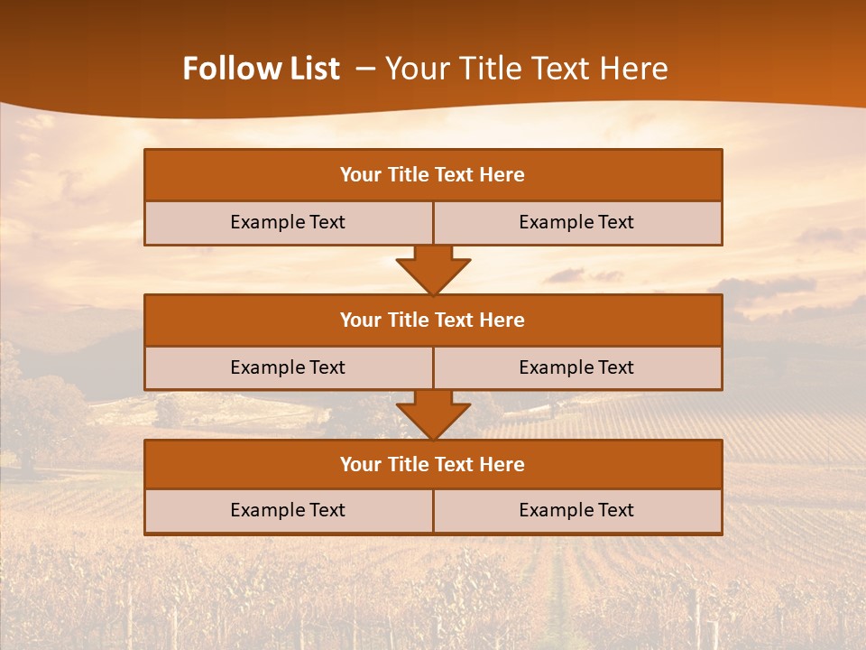 Farm Horizon Golden PowerPoint Template