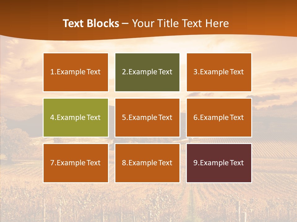 Farm Horizon Golden PowerPoint Template