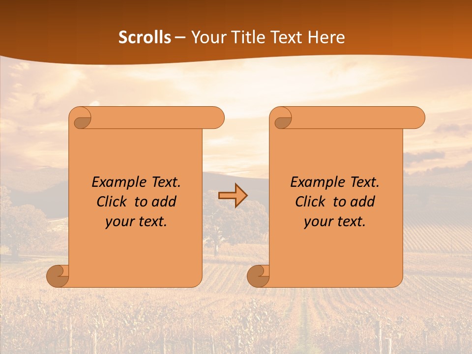 Farm Horizon Golden PowerPoint Template