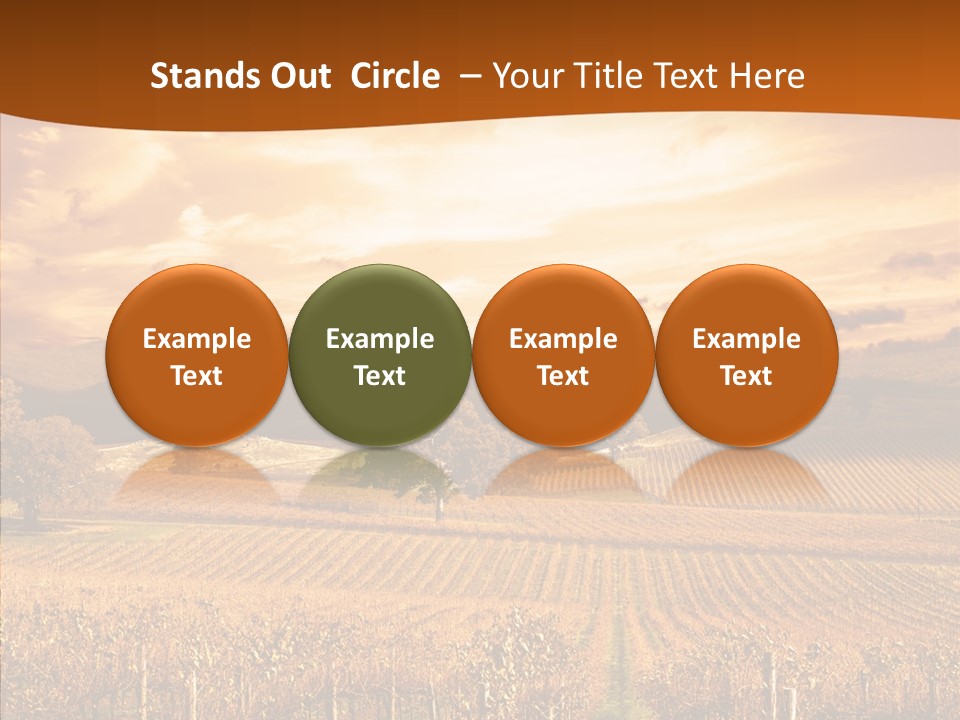 Farm Horizon Golden PowerPoint Template
