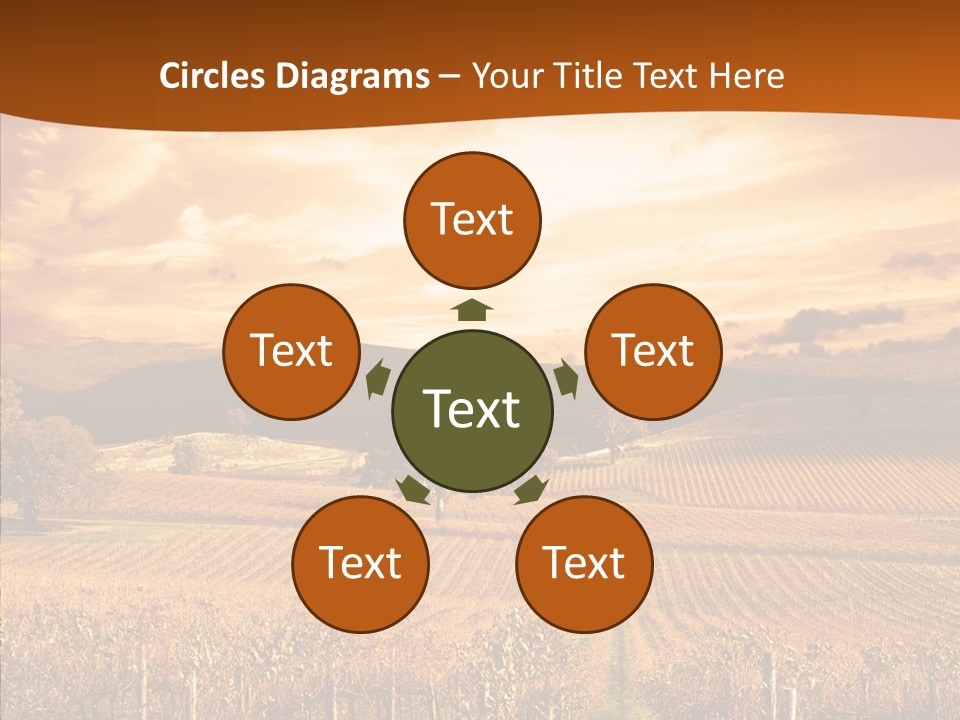 Farm Horizon Golden PowerPoint Template