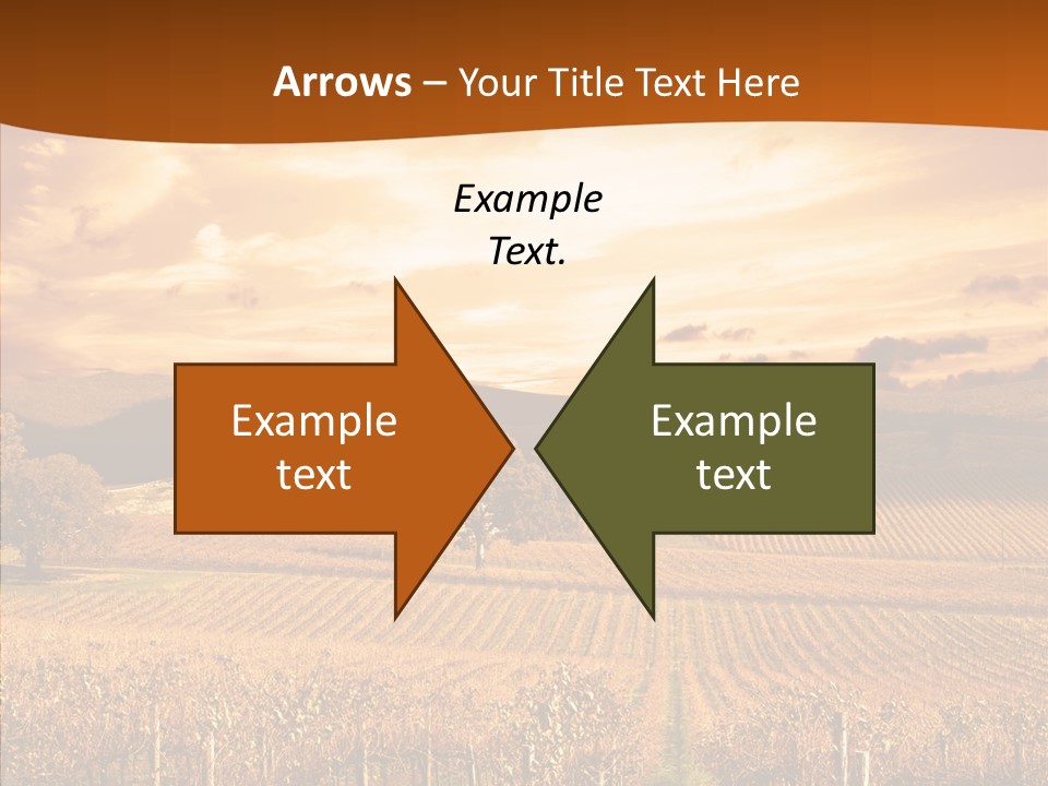 Farm Horizon Golden PowerPoint Template