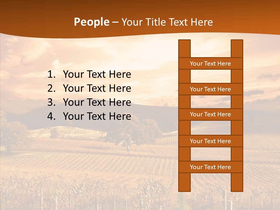 Farm Horizon Golden PowerPoint Template