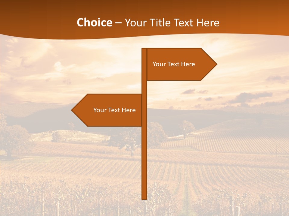 Farm Horizon Golden PowerPoint Template
