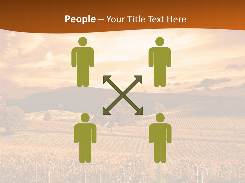 Farm Horizon Golden PowerPoint Template