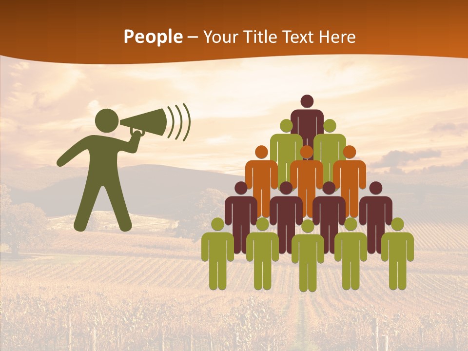 Farm Horizon Golden PowerPoint Template