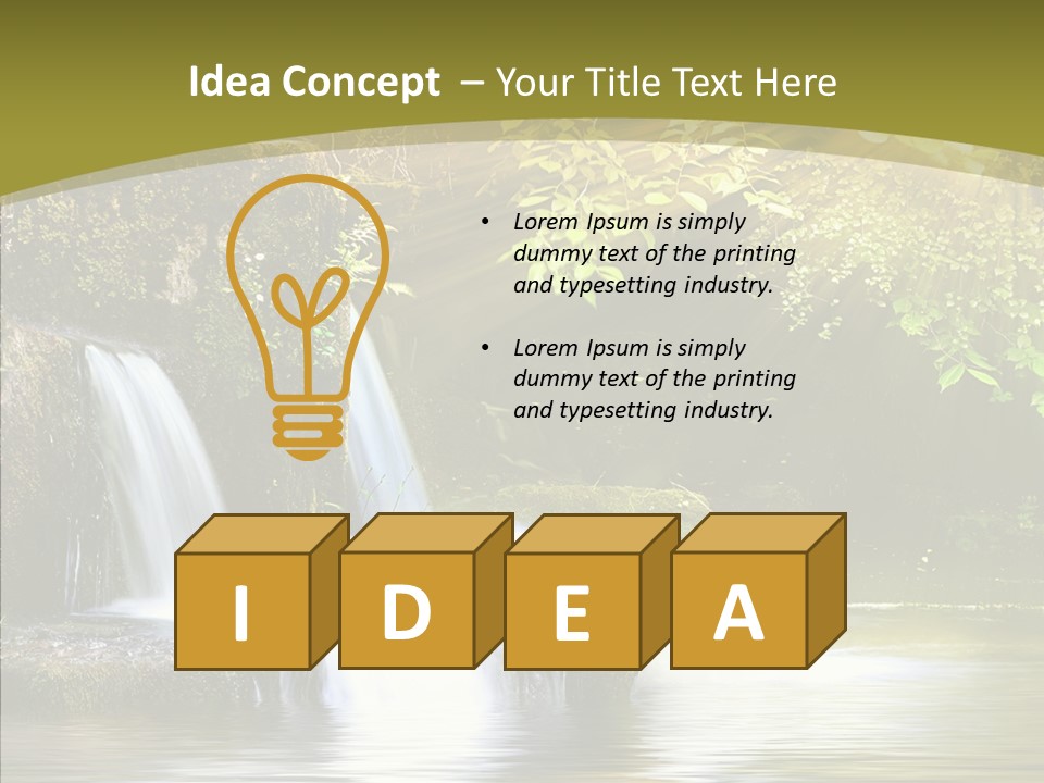 Drop Yellow Nature PowerPoint Template