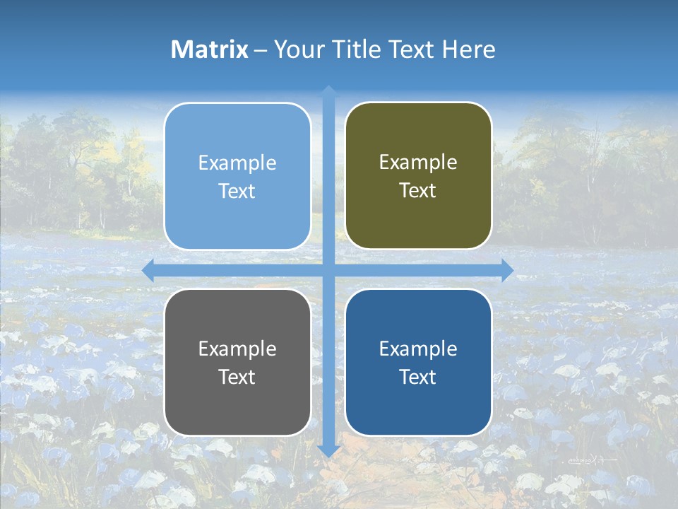 Birches Road Bush PowerPoint Template