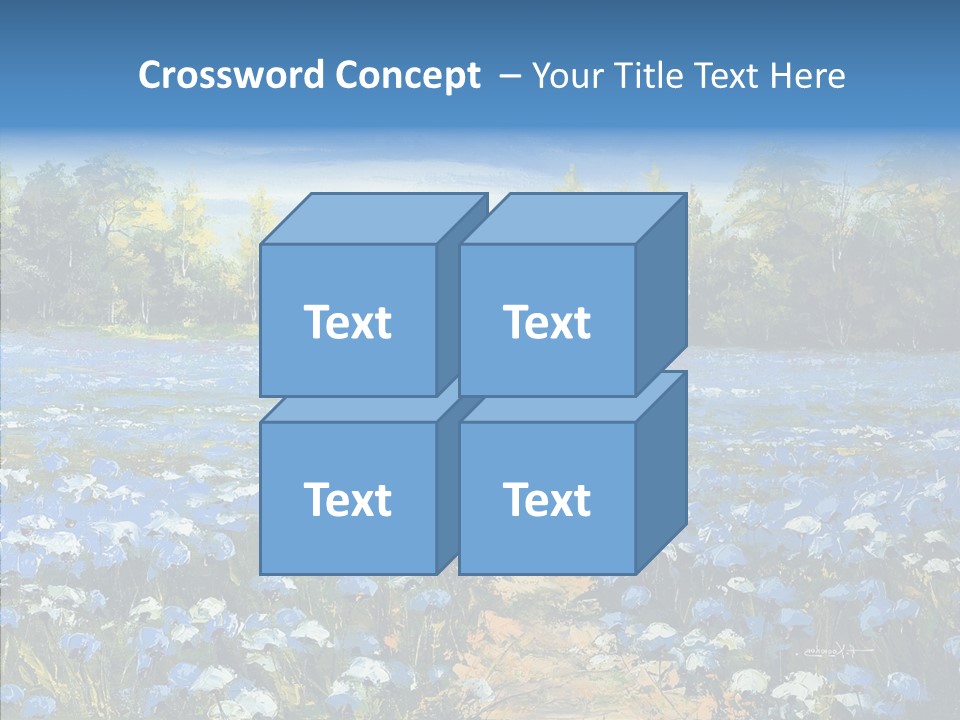 Birches Road Bush PowerPoint Template